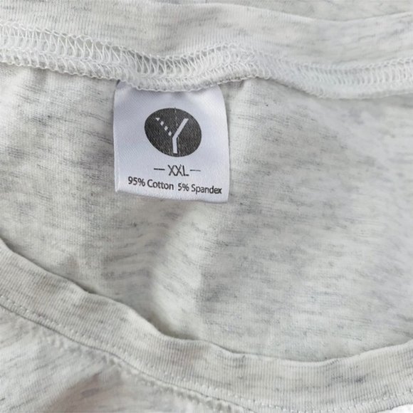 Women's Eyelash Face Lips Heathered Grey T-Shirt - Picture 6 of 6